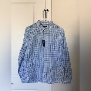 Nautica Blue Checkered Men's Shirt Button Down
